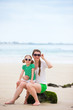 Mother and daughter on vacation