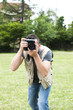 Photographer shooting outdoors