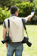 Photographer shooting outdoors