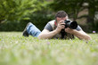 Photographer shooting outdoors