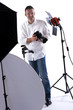 Photographer in studio