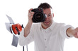 Photographer in studio