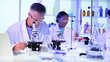 Three Research Assistants Working in Hospital Laboratory