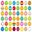 Vector: 48 bunte Ostereier 48 bunte Ostereier