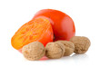 Ripe persimmons and nuts