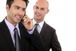 young businessman talking on his cell