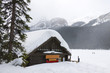 Photo: Cabin in the woods in the middle of winter Cabin in the woods in the middle of winter