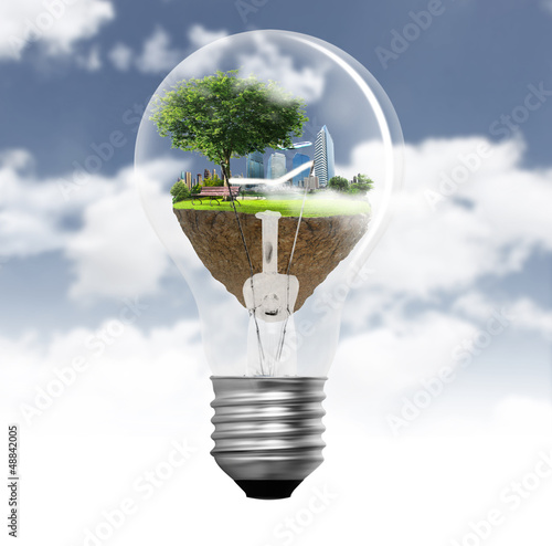 Photo: ight bulb Alternative energy concept ight bulb Alternative energy concept