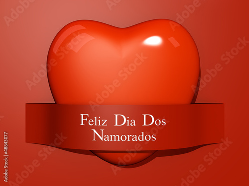 Illustration: Valentine's Paper Cut out - Portuguese Language Valentine's Paper Cut out - Portuguese Language