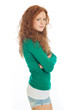 pretty woman with red hair and freckles