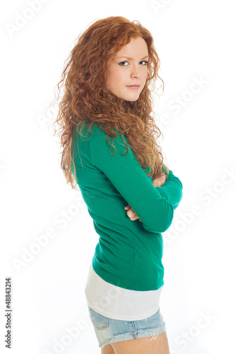 Photo: pretty woman with red hair and freckles pretty woman with red hair and freckles