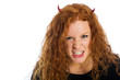 angry devil girl