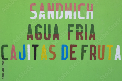 Photo: Food sign in the caraibe Food sign in the caraibe