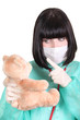 Surgeon admonishing a teddy bear
