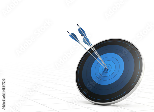 Illustration: performance concept, arrow and target performance concept, arrow and target