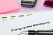 Fristgerechte Kündigung