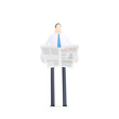 young businessman reads the news