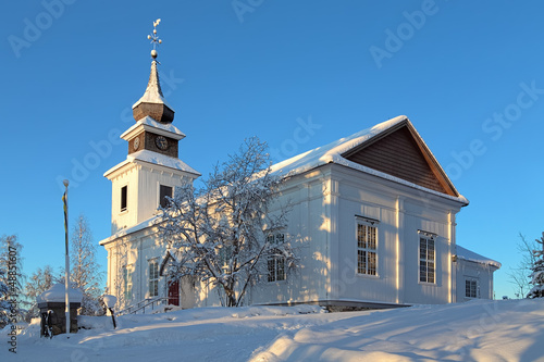Photo: Vilhelmina Church in winter, Sweden Vilhelmina Church in winter, Sweden