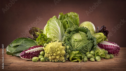 Photo: Assortment of fresh cabbages Assortment of fresh cabbages