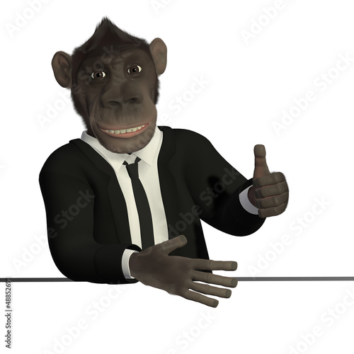 Illustration: Mr.Monkey - thumb up Mr.Monkey - thumb up