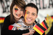 Couple supporting the German football team