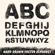 Hand drawing alphabet