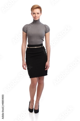 Photo: Pretty businesswoman in mini skirt Pretty businesswoman in mini skirt