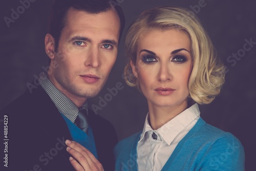 Photo: Portrait of well-dressed elegant couple Portrait of well-dressed elegant couple