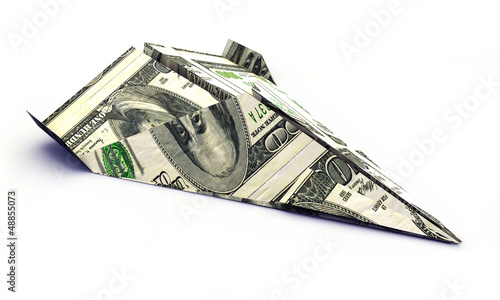 Illustration: dollar airplane dollar airplane