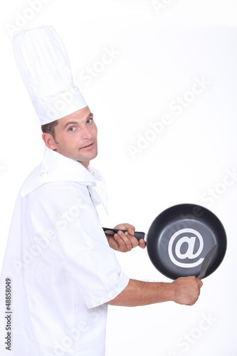 Photo: Chef with an @ sign Chef with an @ sign