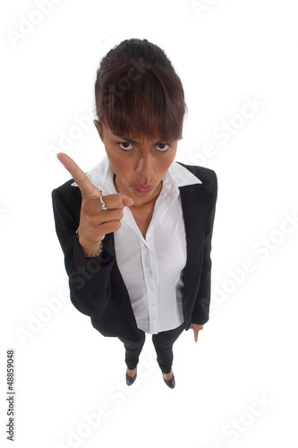 Photo: Businesswoman wagging her finger Businesswoman wagging her finger