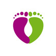 Vector logo feet, to walk