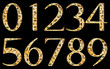 Vector: Abstract yellow numbers Abstract yellow numbers