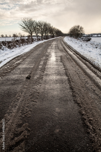 Photo: remote winter road remote winter road