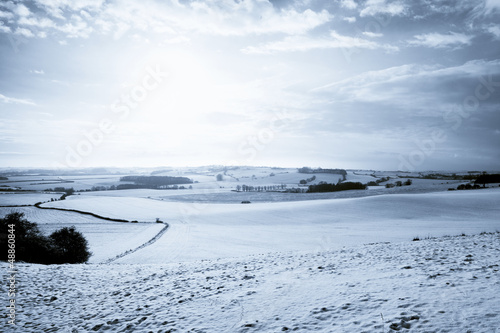 Photo: snow over fields snow over fields