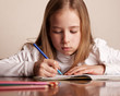 Girl doing homework