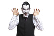 Man in dracula fancy dress costume