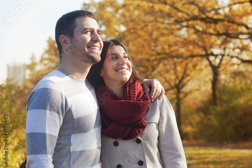 Photo: Beautiful couple in the park. Beautiful couple in the park.