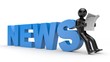 3d person read newspaper