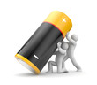 Illustration: People with battery People with battery