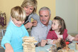 Kids and grandparents playing