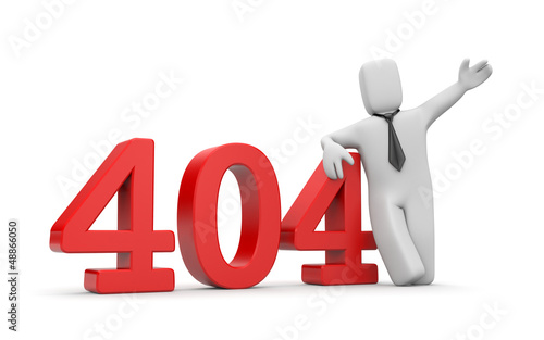 Illustration: Businessman and 404 error Businessman and 404 error