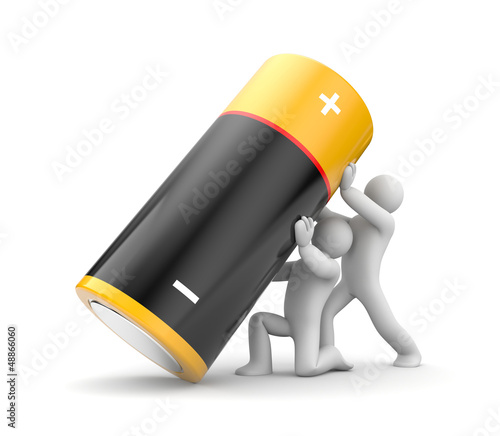 Illustration: People with battery People with battery