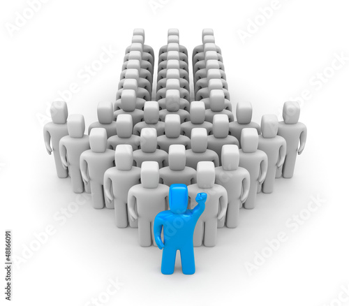 Illustration: Group with leader Group with leader