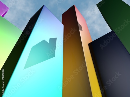 Illustration: Statistik Säulen zum Himmel Statistik Säulen zum Himmel