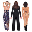 Three young women, back