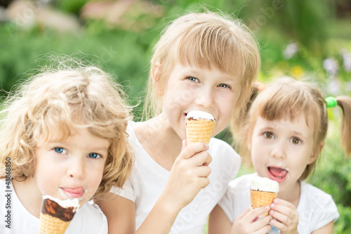 Photo: Children eating ice-cream Children eating ice-cream