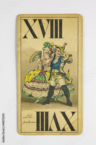 Photo: Very old tarock card_18 Very old tarock card_18