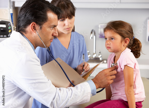 Photo: Child Patient Visiting Doctor's Office Child Patient Visiting Doctor's Office