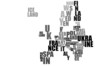 Vektor: Textkarte Europa Textkarte Europa